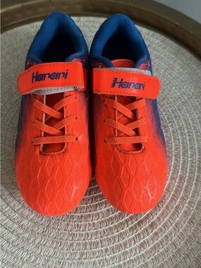 Haani Kids Orange and Blue Lightweight Cleats Soccer